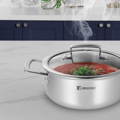 
              Каструля з кришкою Bergner Steelblue, 24 см (BG-33222-BL)
                          