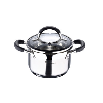 Каструля висока з кришкою Bergner  MasterPro Foodies collection, 1,8 л (BGMP-1504-BK)