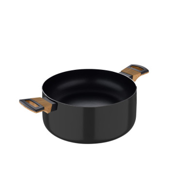 Каструля з кришкою Bergner Earth black, 28 см, 6 л (BG-32037-BK)