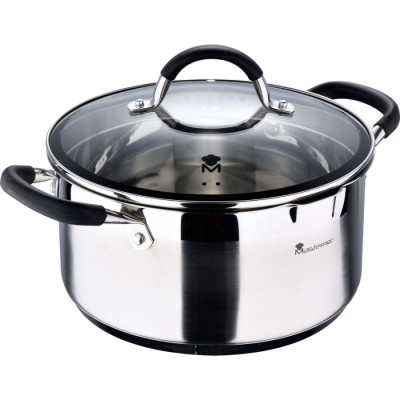 Каструля з кришкою Bergner  MasterPro Foodies collection, 5 л (BGMP-1502-BK)