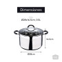 Каструля висока з кришкою Bergner MasterPro Foodies collection, 9,5 л (BGMP-1506-BK)