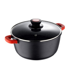 Каструля з кришкою Bergner Chroma, 28 см, 6 л (BG-30116-BK)