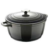 Каструля з кришкою Bergner Excalibur, сіра, 24 см, 4.2 л (BG-36101-GY)