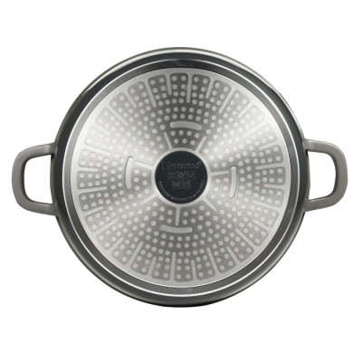 Каструля з кришкою Bergner Excalibur, сіра, 24 см, 4.2 л (BG-36101-GY)