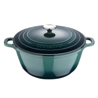 Каструля з кришкою Bergner Excalibur, зелена, 28 см, 5.8 л (BG-36102-GR)