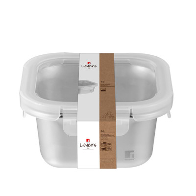 
              Контейнер для зберігання з нержавіючої сталі Bergner Go Lovers, 1,5 л, квадратний (BG-36314-GY)
                          