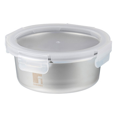 
              Контейнер для зберігання з нержавіючої сталі Bergner Go Lovers, 690 мл, круглий (BG-36315-GY)
                          