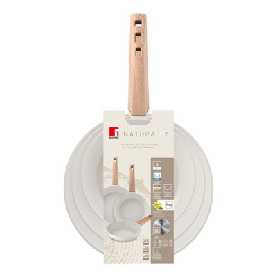 
              Набір сковорідок Bergner Naturally, 18/22/26 см (BG-34741-CR)
                          