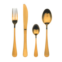 Набір столових приборів Bergner Munich gold matt, 24 предмета (BG-5134-GD)
