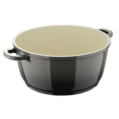 Каструля з кришкою Bergner Excalibur, сіра, 28 см, 5.8 л (BG-36102-GY)