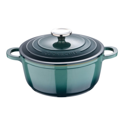 Каструля з кришкою Bergner Excalibur, зелена, 20 см, 2.2 л (BG-36100-GR)