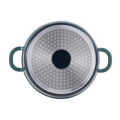 Каструля з кришкою Bergner Excalibur, зелена, 20 см, 2.2 л (BG-36100-GR)