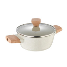 Каструля з кришкою Bergner Naturally, 20 см, 2.4 л (BG-34745-CR)