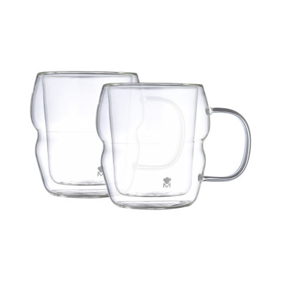 Набір чашок з подвійними стінками Bergner MasterPro Mixology, 450 мл, 2 шт (BGMP-20206)