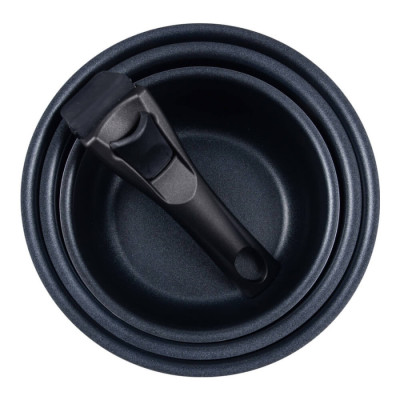 
Набір ковшів зі знімною ручкою Bergner Click&Cook,16/18/20 см, 4 пр. (BG-31608-BK)
