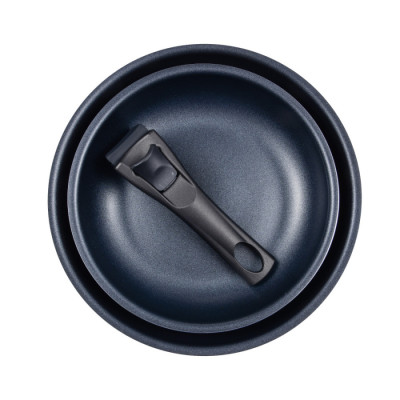 Набір сковорідок зі знімною ручкою Bergner Click&cook, 22/26 см (BG-31605-RD)