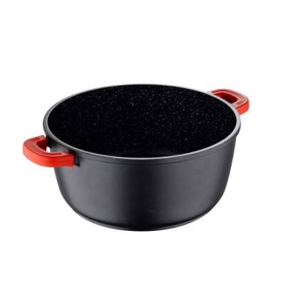 Каструля з кришкою Bergner Chroma, 24 см, 5 л (BG-30115-BK)