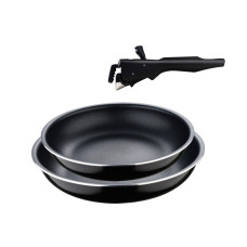 Набір сковорідок зі знімною ручкою Bergner Click&cook, 22/26 см (BG-31605-BK)
