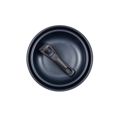 Набір сковорідок зі знімною ручкою Bergner Click&cook, 22/26 см (BG-31605-BK)