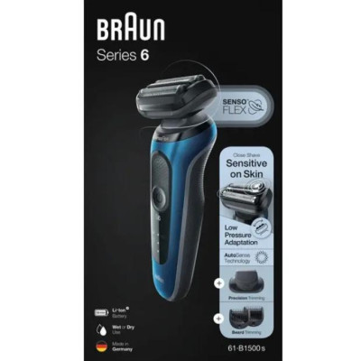 Електробритва Braun Series 6 61-B1500s Flex Wet and Dry BLUE/BLACK
