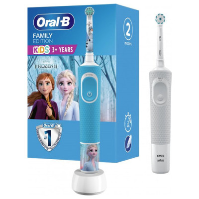 Зубна щітка Braun Oral-B D100.413.1 FrozenII + Vitality D100.410.2K (Family Edition)