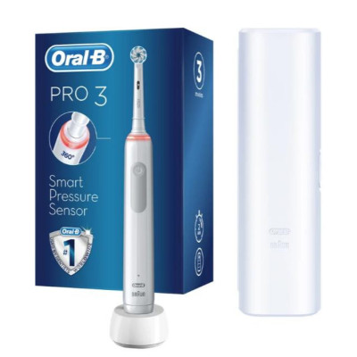 Зубна щітка BRAUN Oral-B PRO3 3500 D505.513.3X WT Gift Edition + футляр