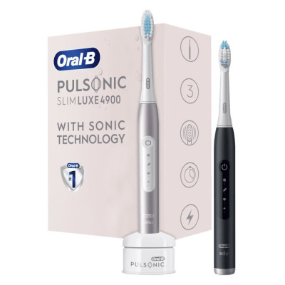 Зубна щітка Braun Oral-B 4900 S411.526.3H Pulsonic Slim Luxe RoseGold + MatteBlack (2)