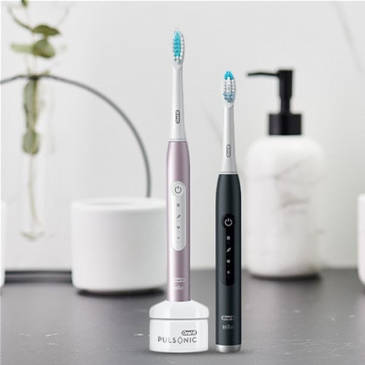Зубна щітка Braun Oral-B 4900 S411.526.3H Pulsonic Slim Luxe RoseGold + MatteBlack (2)