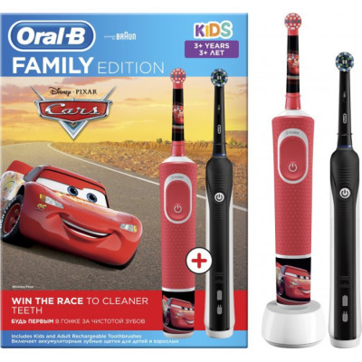 Зубна щітка Braun Oral-B PRO 700 D16.513.1U + набор D100.410.2K Cars (Family Edition)
