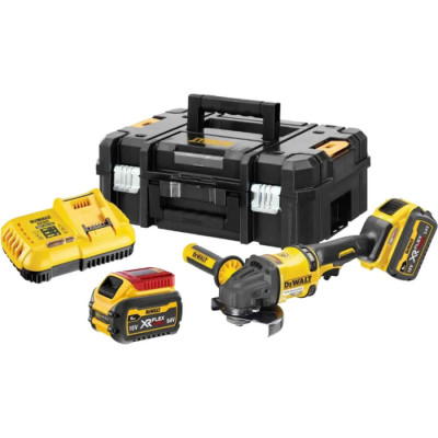 
Шліфмашина кутова - болгарка акумуляторна безщіткова DeWALT DCG418T2
