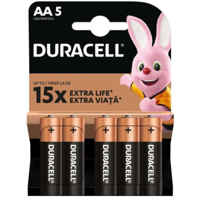 Батарейки Duracell AA (LR06) MN1500. 5 шт (5000394160651)