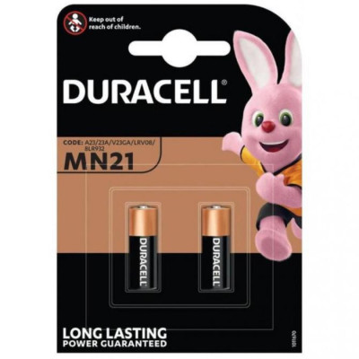 Батарейки Duracell MN21 12V (A23 / 23A / V23GA / LRV08 / 8LR932 ). 2 шт. (5000394071117)
