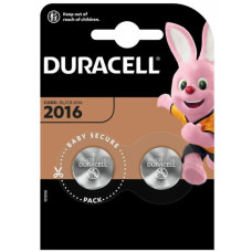 Батарейки Duracell 2016 3V (DL2016/CR2016) тип «монета». 2 шт. (5000394045736)
