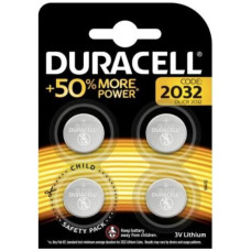 Батарейки Duracell 2032 3V (DL2032/CR2032) тип «монета». 4 шт. (5000394071780)