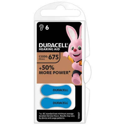Батарейки для слухових апаратів Duracell Hearing Aid 675. 6 шт (96091470)