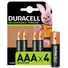 Акумулятори Duracell Recharge  AAA 750 мА·г. 4 шт. (5000394045019)