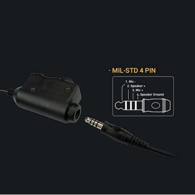 Кнопка PTT Earmor M52 + пальцева кнопка для радіостанцій Motorola DP4400, DP4800 