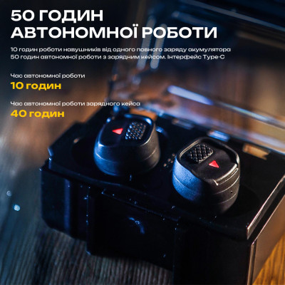 Активні захисні навушники (беруші) Earmor M20T Pro (FG) з Bluetooth - NRR30