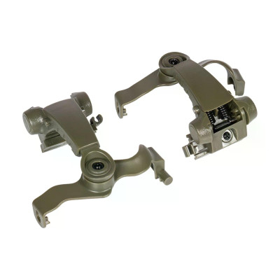 Активні захисні навушники Earmor M32X PLUS (FG) Olive з гарнітурою та кріпленням на шолом