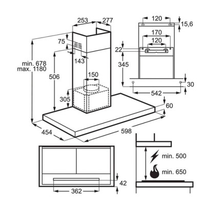 Кухонна витяжка Electrolux  LFT816K