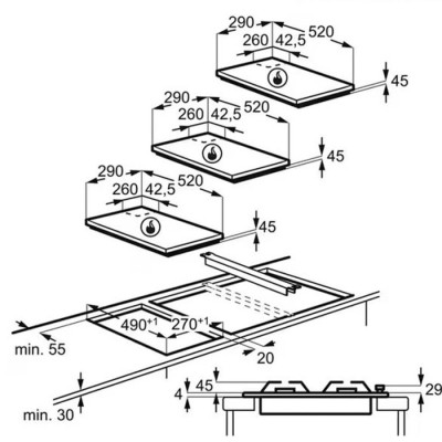 Газова варильна поверхня Electrolux EGC3322NVK — ідеальне рішення для компактної кухні