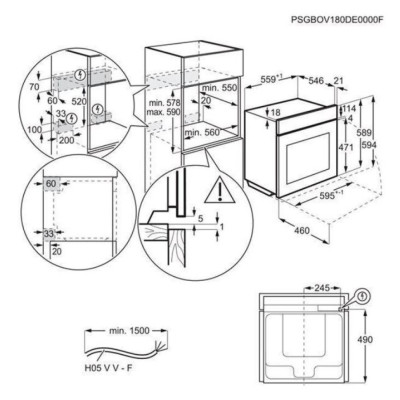 Духова шафа електрична Electrolux EOB9S31WX