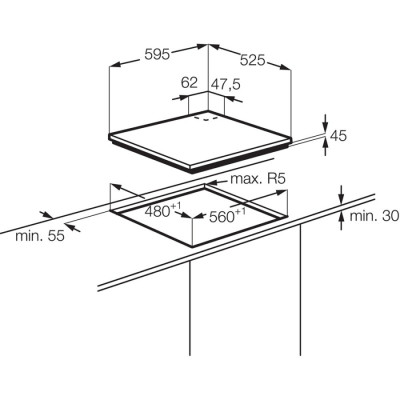 Варочная поверхность газовая Electrolux KGU643723Z