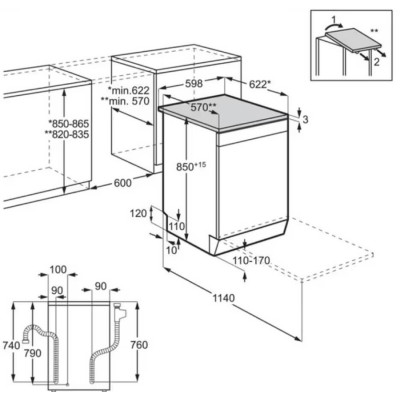 Посудомийна машина окремо стояча ELECTROLUX SEA94720SX