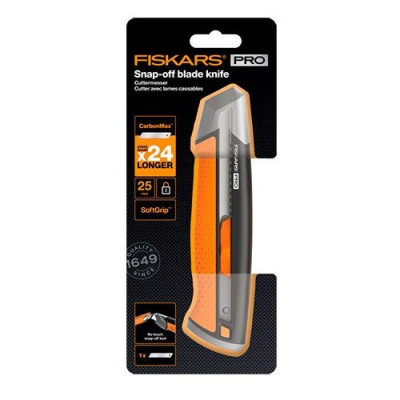 Ніж з висувним лезом Fiskars Pro CarbonMax 25 мм (1027228)