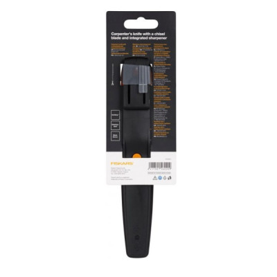 Нож плотницкий с точилом Fiskars (1023621)