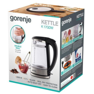 Електрочайник Gorenje K17GDW
