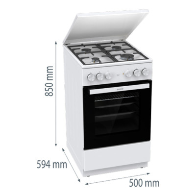 Плита комбінована Gorenje GK5A42WF-B