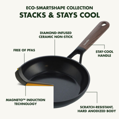 Сковорода GreenPan Eco Smartshape, 28 см з керамічним покриттям (CC006442-001)