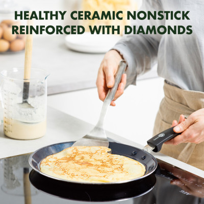 Сковорода для млинців GreenPan Torino, 28 см з керамічним покриттям (CC005070-001)